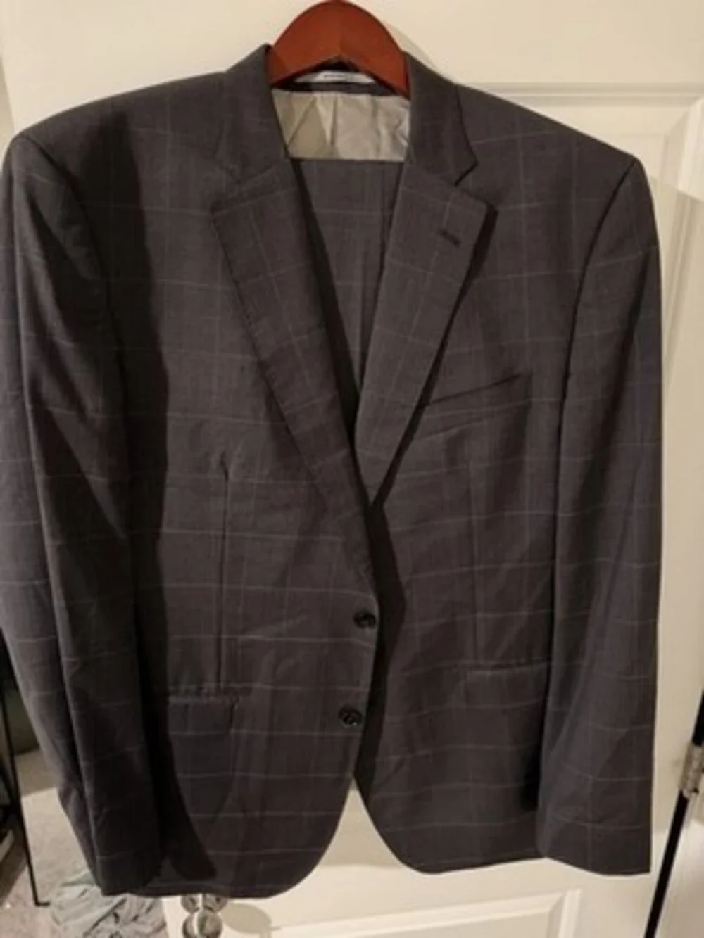 Harry Rosen Baumler Men's Suit 2 Piece Gray Lanificio Metalizzato